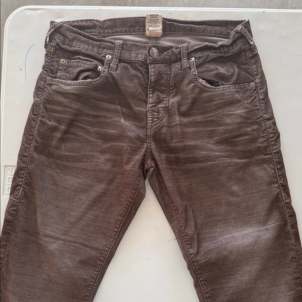True Religion Men’s Corduroy Pants Brown